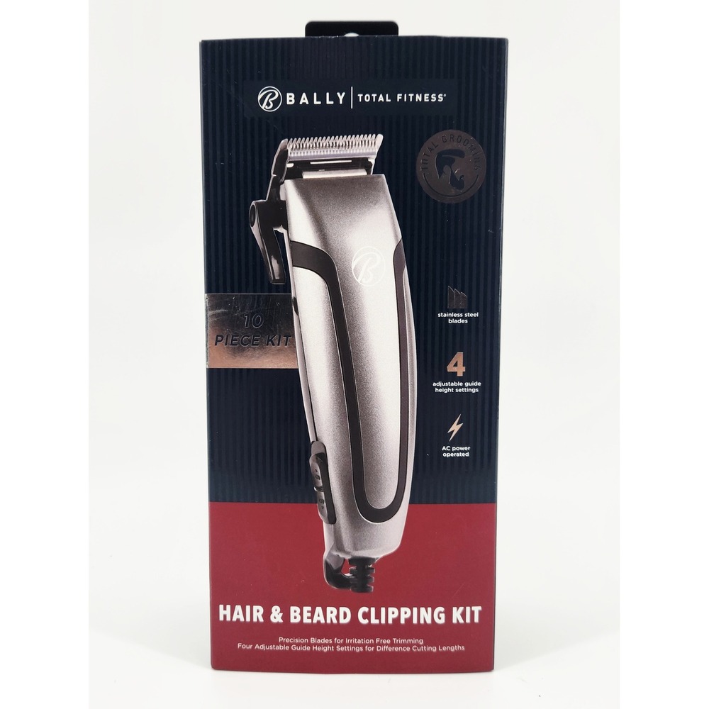 Bally Hair Beard Clipping Kit 10 Piece‎ Set AC Power Precision Blades